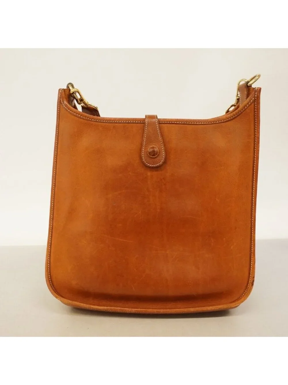 Hermes Shoulder Bag Evelyne Barenia Fauve Gold